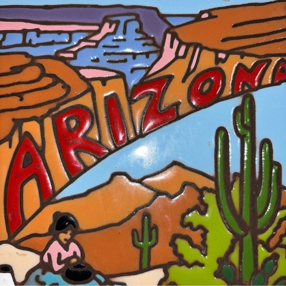Arizona Earth tones Tile Made in USA Hand  Glazed Color Grand‎ Canyon Souvenir - Picture 2 of 7